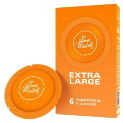 Preservativi Extra Large Love Match 6 pz