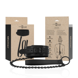 Collare con Guinzaglio in Pelle Vegana Intense Fetish