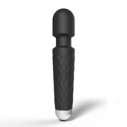Loving Joy – Wand Nero Ricaricabile con Vibrazioni Potenti | Massaggiatore Clitorideo