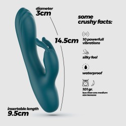 Crushious Lola – Mini Vibratore Rabbit con 10 Vibrazioni e Silicone Soft Touch