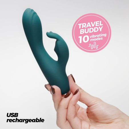 Crushious Lola – Mini Vibratore Rabbit con 10 Vibrazioni e Silicone Soft Touch