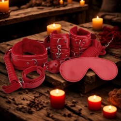 Loving Joy – Kit Bondage Soft Rosso 8 Pezzi | Per Principianti