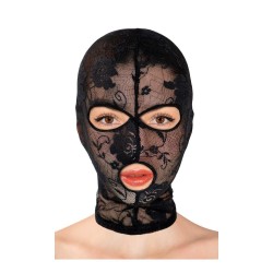 Fetish Tentation – Cappuccio in Rete Floreale con Fori per Occhi e Bocca