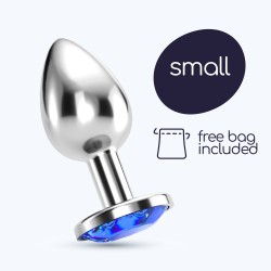 Plug Anale con Gioiello Blu Piccolo – Bijou by Crushious | Eleganza e Piacere