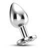 Crushious Plug Anale Bijou Small Trasparente – Plug in Metallo con Gioiello Elegante