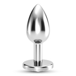 Crushious Plug Anale Bijou Small Trasparente – Plug in Metallo con Gioiello Elegante
