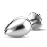 Crushious Plug Anale Bijou Small Trasparente – Plug in Metallo con Gioiello Elegante