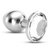 Crushious Plug Anale Bijou Small Trasparente – Plug in Metallo con Gioiello Elegante