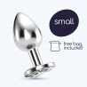 Crushious Plug Anale Bijou Small Trasparente – Plug in Metallo con Gioiello Elegante