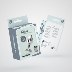 Crushious Plug Anale Bijou Small Trasparente – Plug in Metallo con Gioiello Elegante