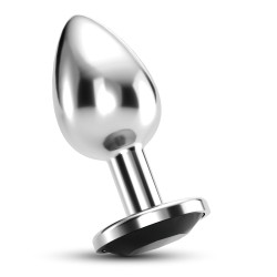 Crushious Plug Anale Bijou Small Nero – Plug in Metallo con Cristallo Elegante