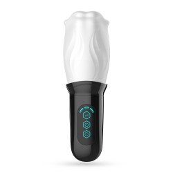 Crushious – Masturbatore Fellatrix Ricaricabile con Guaina Rotante, 3 Velocità e 4 Modalità | USB, Waterproof