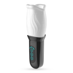 Crushious – Masturbatore Fellatrix Ricaricabile con Guaina Rotante, 3 Velocità e 4 Modalità | USB, Waterproof