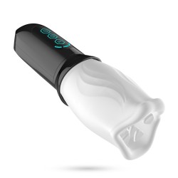 Crushious – Masturbatore Fellatrix Ricaricabile con Guaina Rotante, 3 Velocità e 4 Modalità | USB, Waterproof