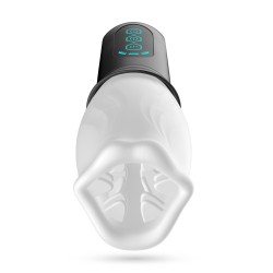 Crushious – Masturbatore Fellatrix Ricaricabile con Guaina Rotante, 3 Velocità e 4 Modalità | USB, Waterproof