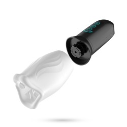 Crushious – Masturbatore Fellatrix Ricaricabile con Guaina Rotante, 3 Velocità e 4 Modalità | USB, Waterproof