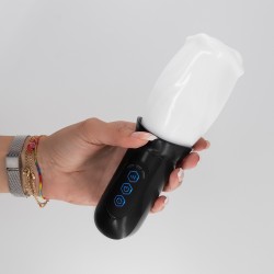 Crushious – Masturbatore Fellatrix Ricaricabile con Guaina Rotante, 3 Velocità e 4 Modalità | USB, Waterproof