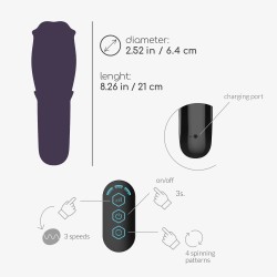 Crushious – Masturbatore Fellatrix Ricaricabile con Guaina Rotante, 3 Velocità e 4 Modalità | USB, Waterproof