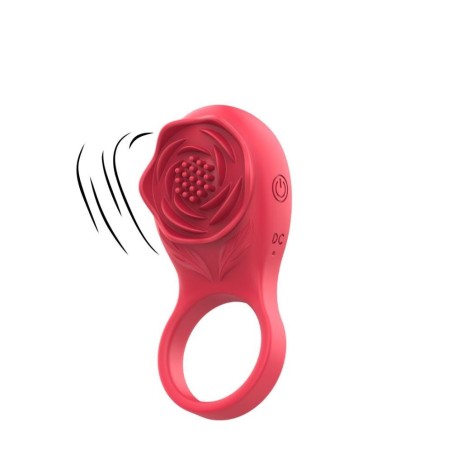 Anello Fallico Vibrante con Rosa Stimolante – Vibrazione Condivisa Elegante | SinsFactory