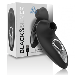 Stimolatore Clitorideo a Suzione in Silicone Ricaricabile Drake | Black&Silver