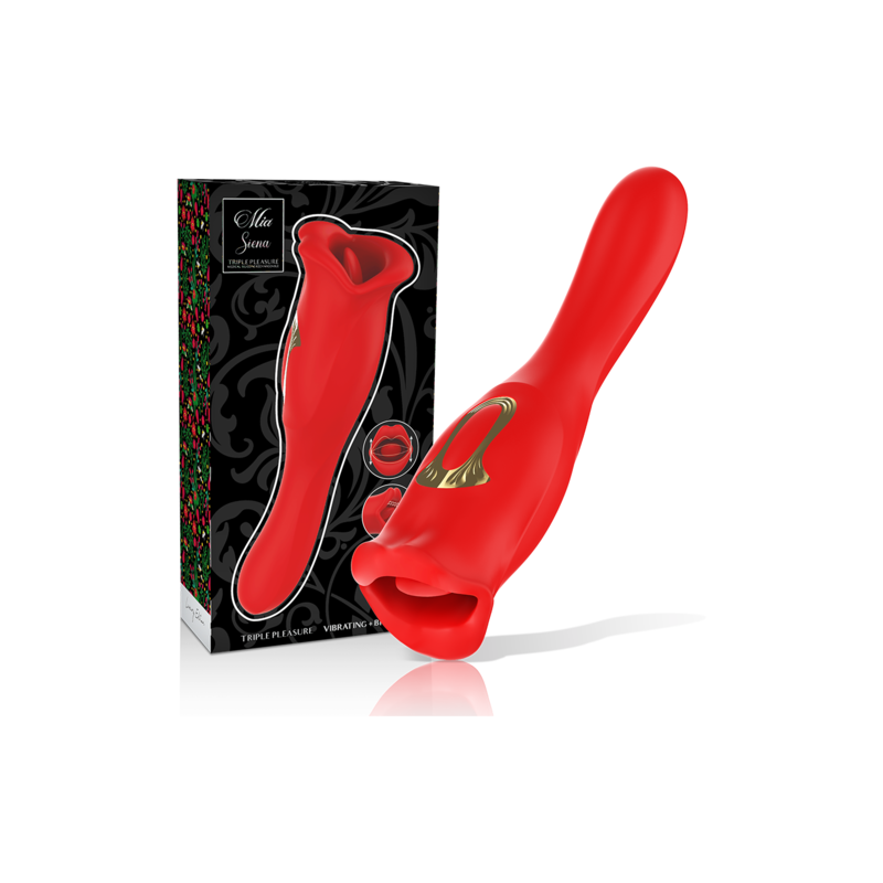 Stimolatore Siena Mía Bocca Vibrante Rosso USB