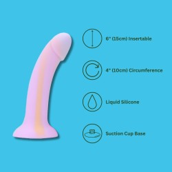 Dildo Fluo in morbido Silicone Minty