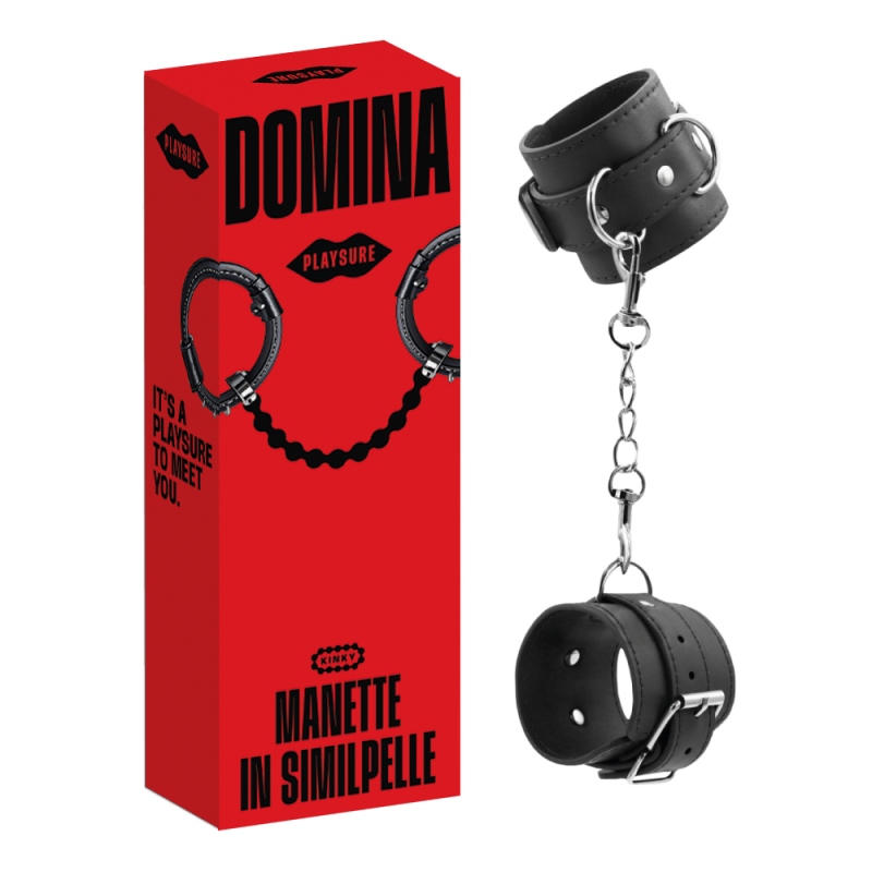 Manette Domina in similpelle nera | Sensual Store
