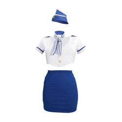 Costume da hostess blu e bianco | Sensual Store