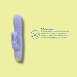 Vibratore Rabbit con Movimento a Spinta e Vibrazione